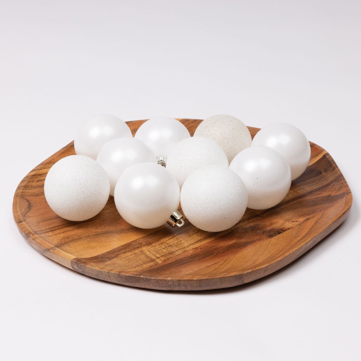 Confezione di  30 palline di Natale assortimento Alpine Bianco 4