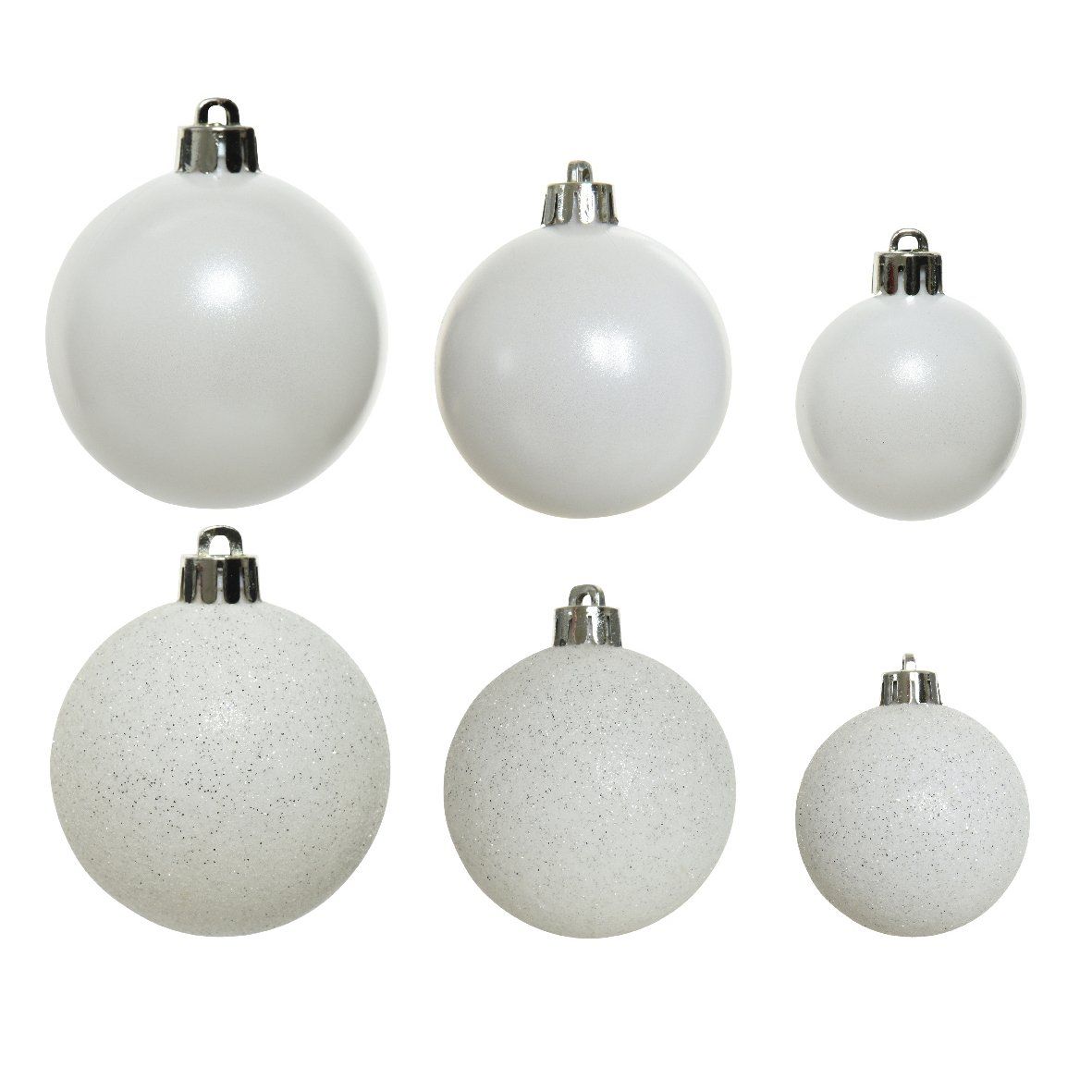 Confezione di  30 palline di Natale assortimento Alpine Bianco 5