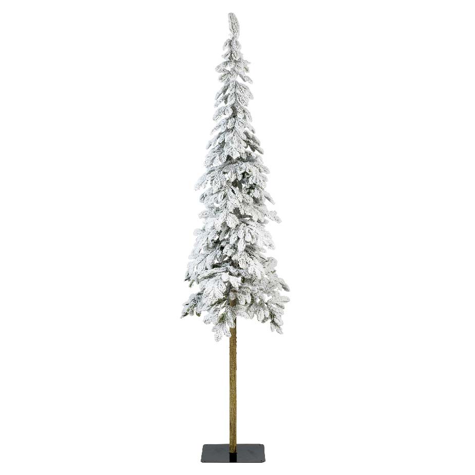 Albero di Natale artificiale Alpine Alt. 210 cm Verde innevato 1