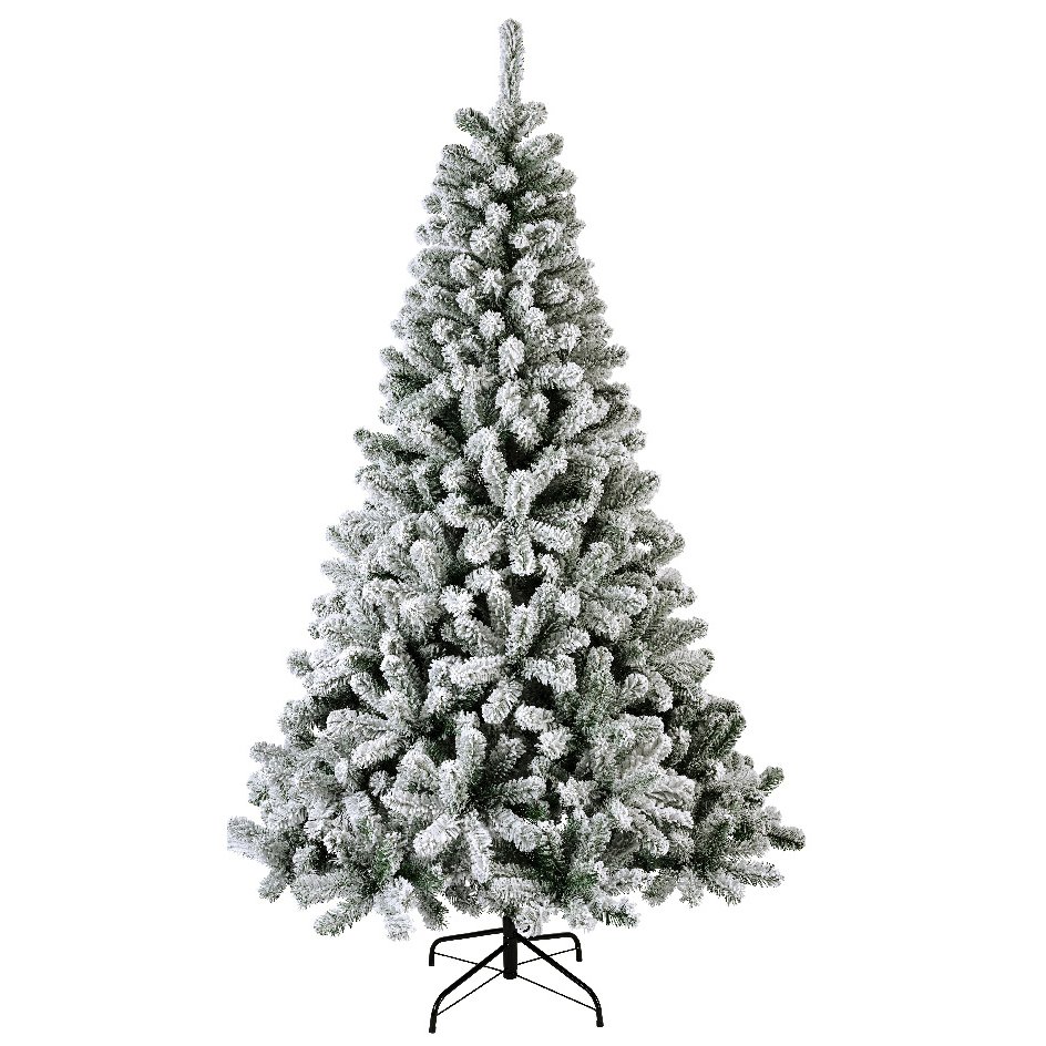 Albero di Natale artificiale King Alt. 150 cm Verde innevato 2