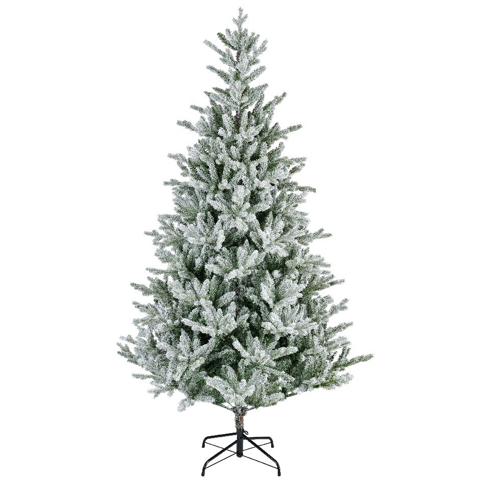 Albero di Natale artificiale Allix Alt. 298 cm Verde innevato 2