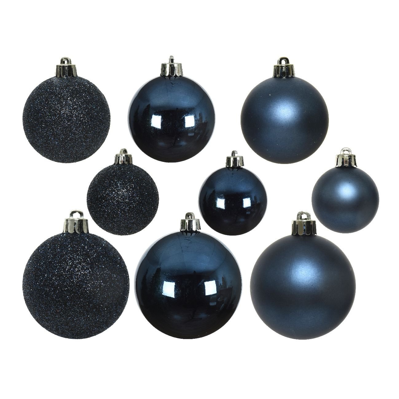 Confezione di  30 palline di Natale Alpine assortite Blu notte 2