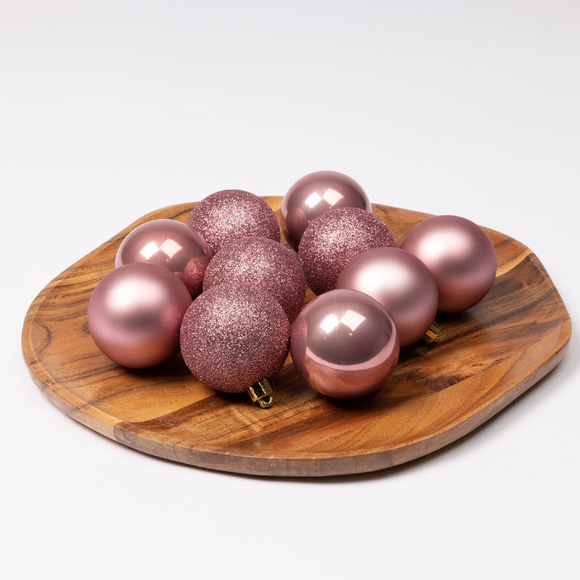 Confezione di  30 palline di Natale assortimento Alpine Rosa antico 3