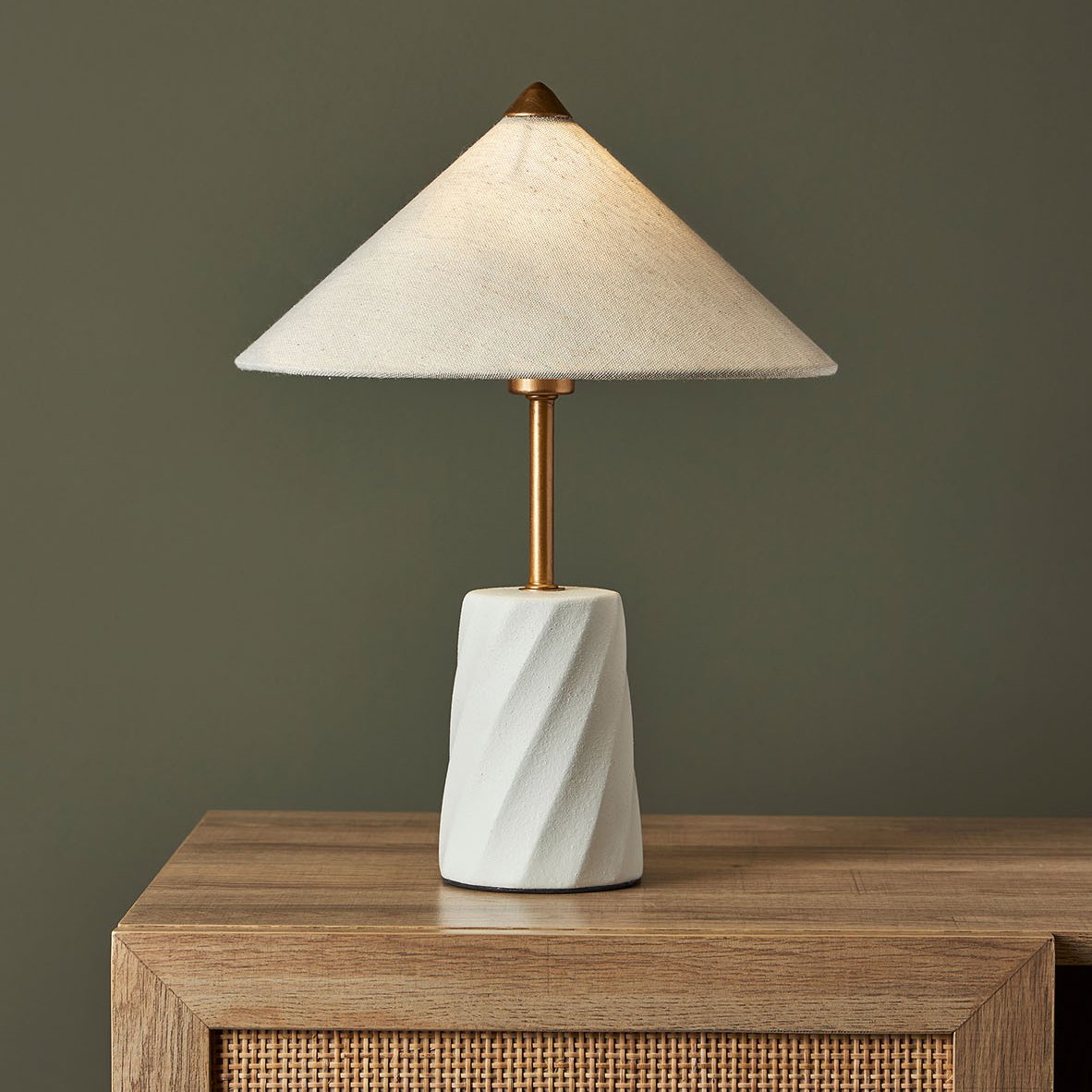 Lampada da tavolo ceramica Meringa Bianco