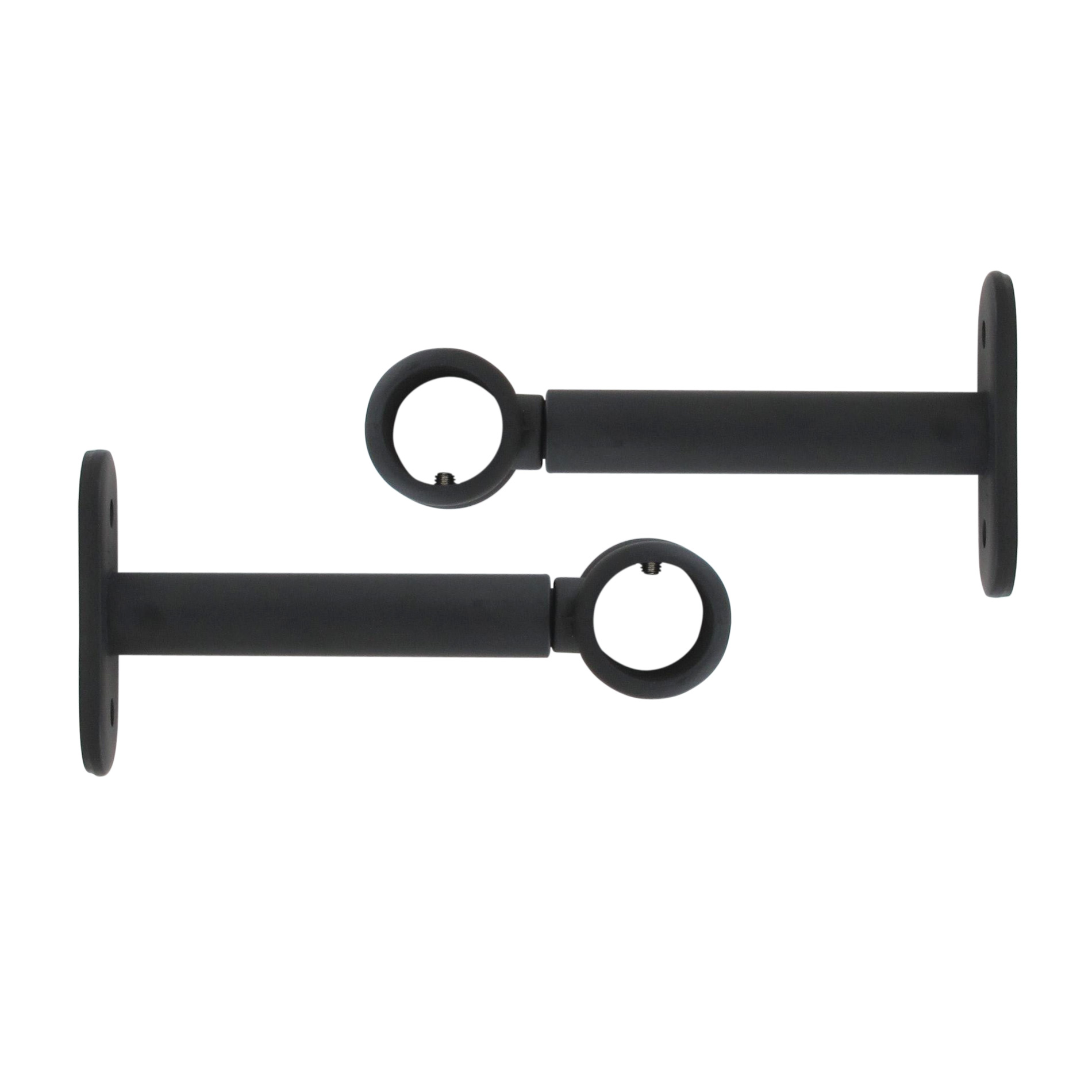 Set di 2 supporti regolabili (L90 - L150 / Ø20 mm) Nero opaco 1