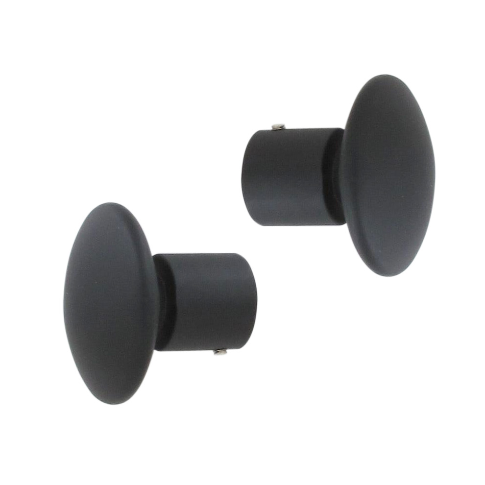 Set di 2 terminali (Ø20 mm) Champignon Nero opaco 1