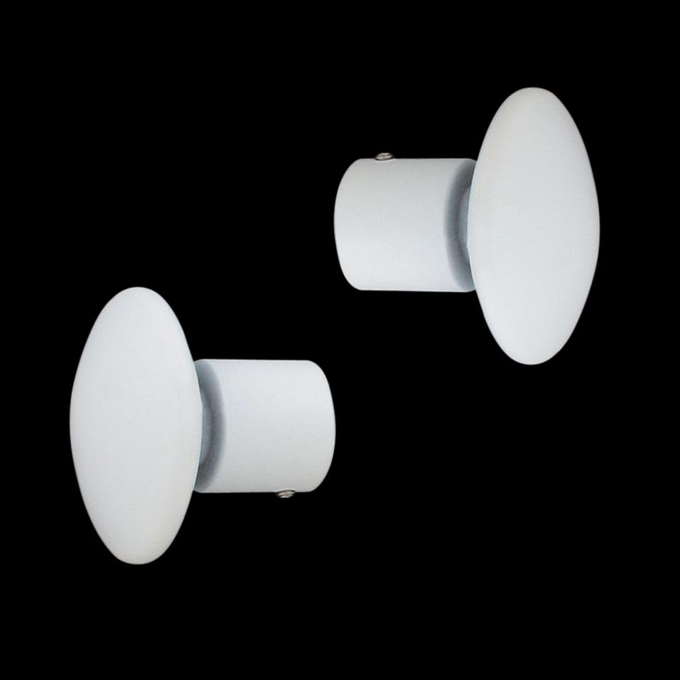 Set di 2 terminali (Ø20 mm) Champignon Bianco opaco 1