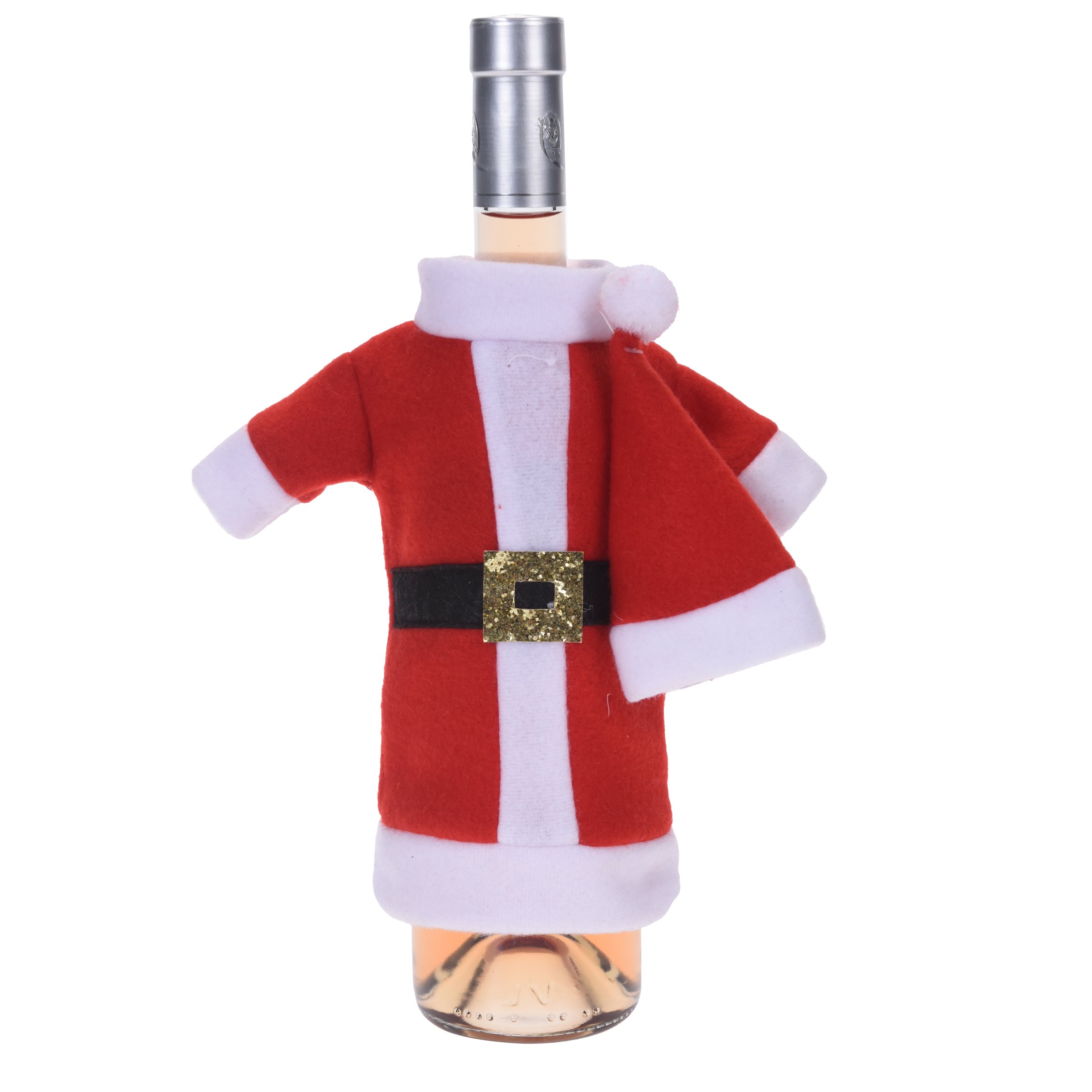 Cappotto di Babbo Natale per bottiglia di vino Rosso 1