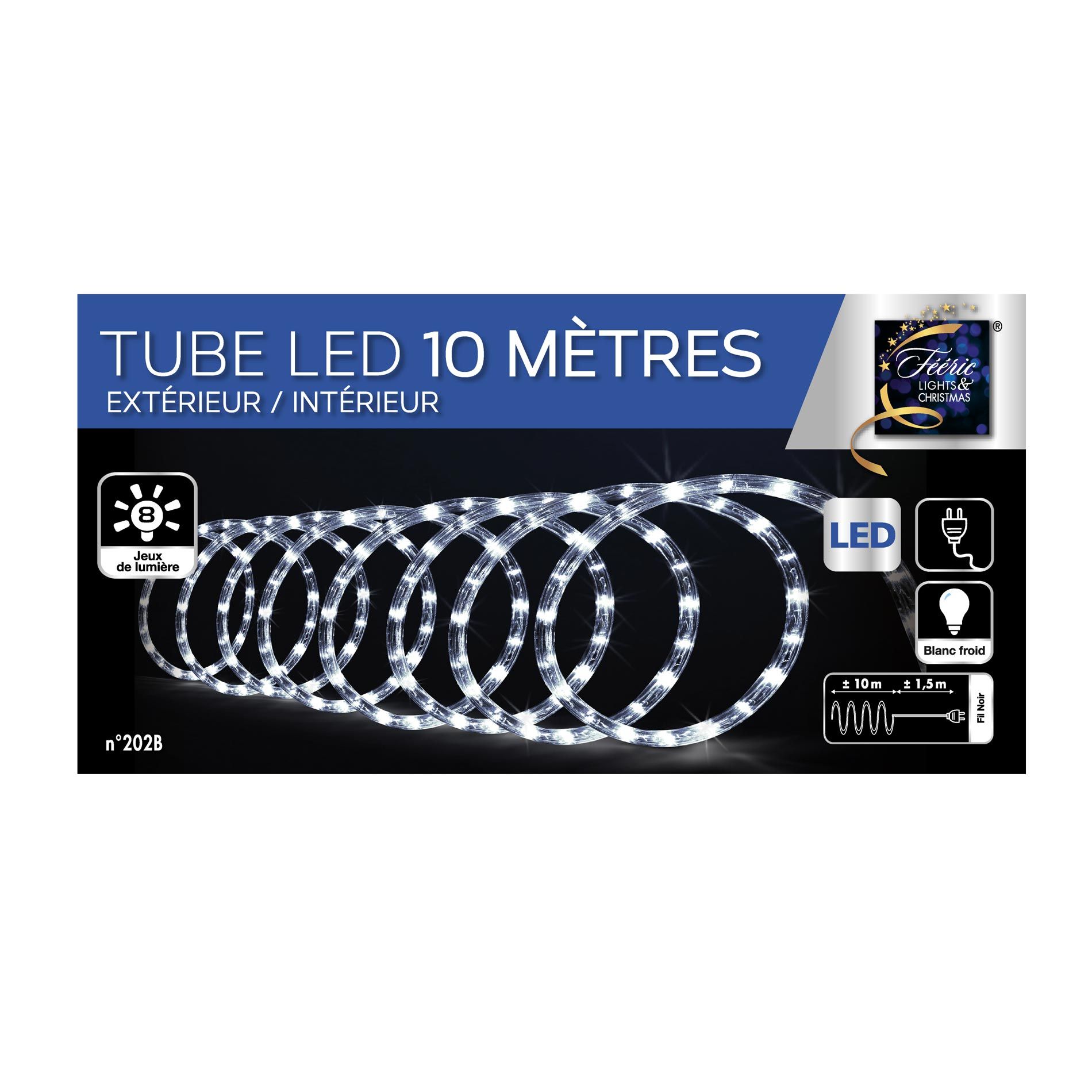 Tubo luminoso 10 m Bianco freddo 180 LED 4