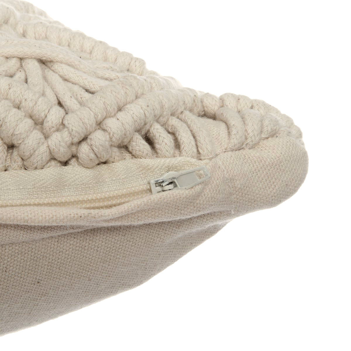 Cuscino quadrato (40 cm) Macram Beige 4