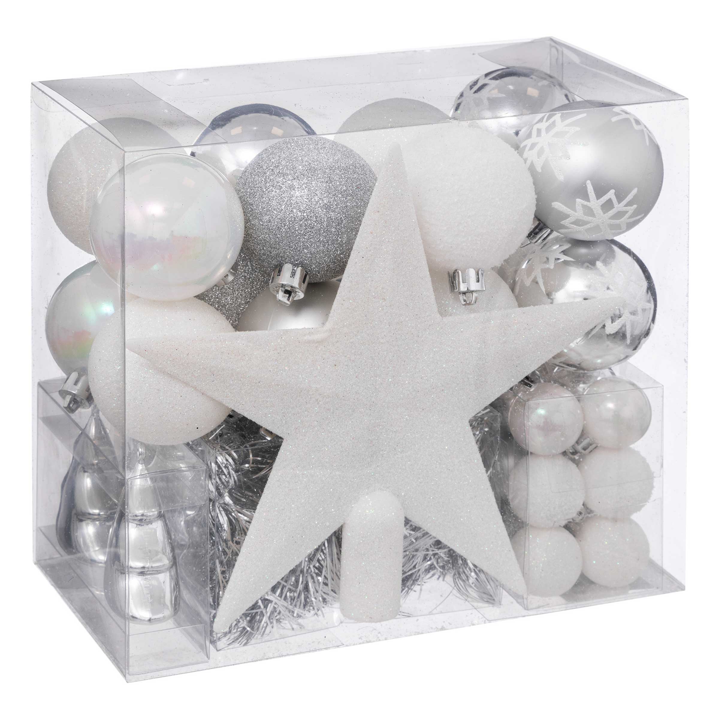 Kit di decorazioni di Natale Aspen Bianco / Argento 1