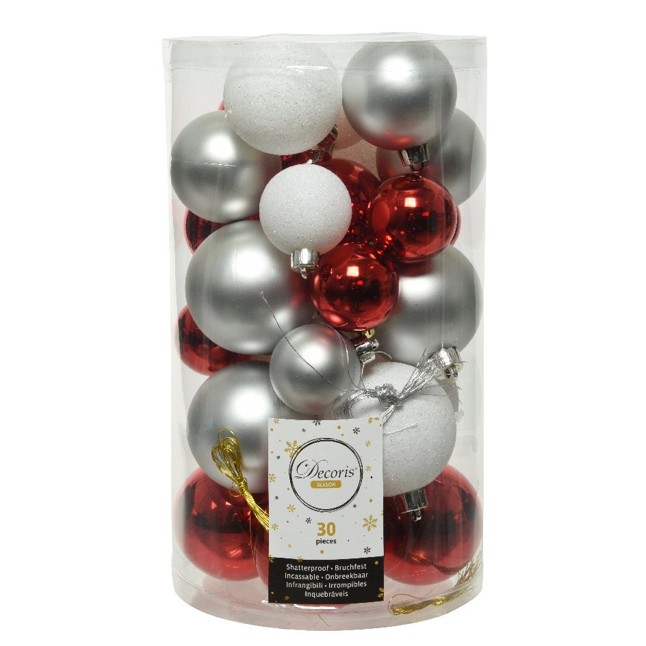 Confezione di  30 palline di Natale Alpine mix colore Camel / Argento 1