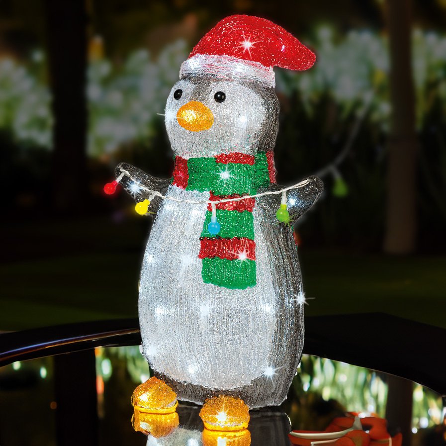 Pinguini luminosi Polly Bianco freddo 48 LED 1