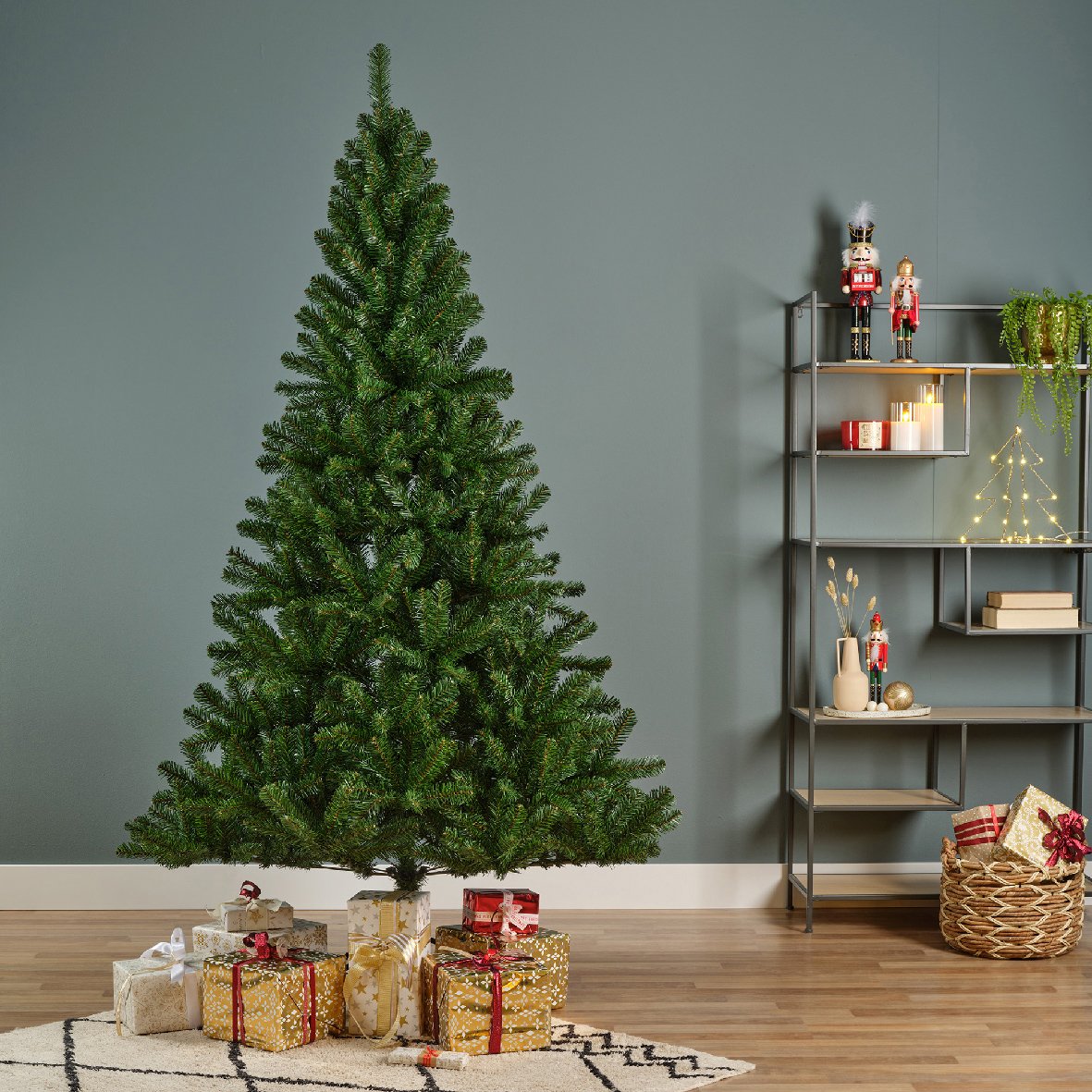 Albero di Natale artificiale King Alt. 210 cm Verde abete 1