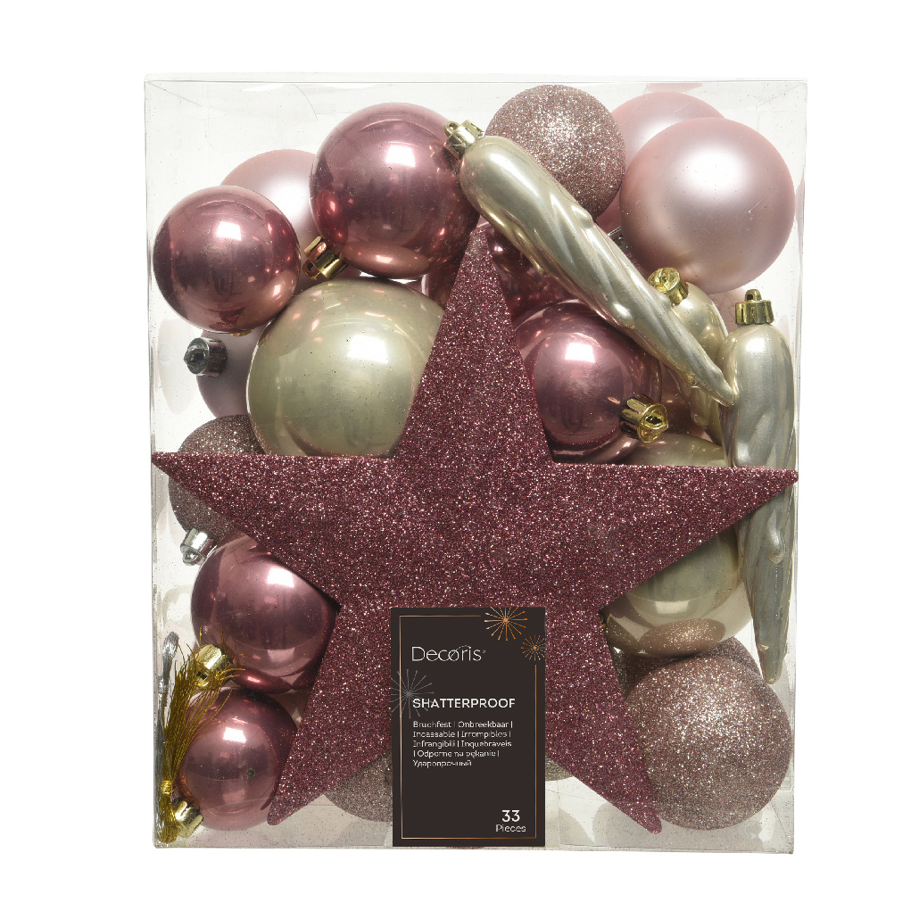 Kit di decorazioni di Natale Novae multi Rosa cipria/Perla/ Rosa antico 1