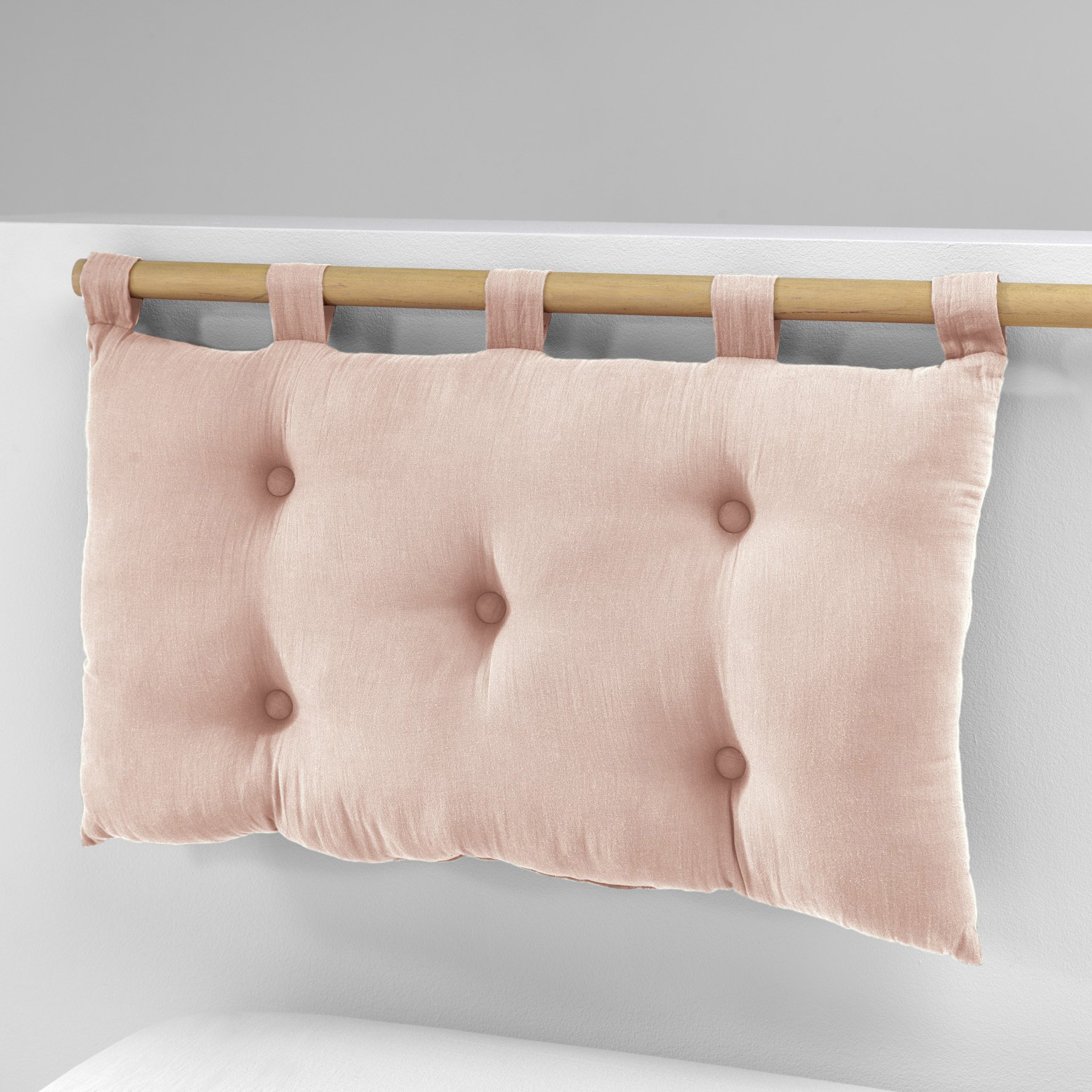 Testata letto garza di cotone (80 cm) Gaïa Rosa cipria 1