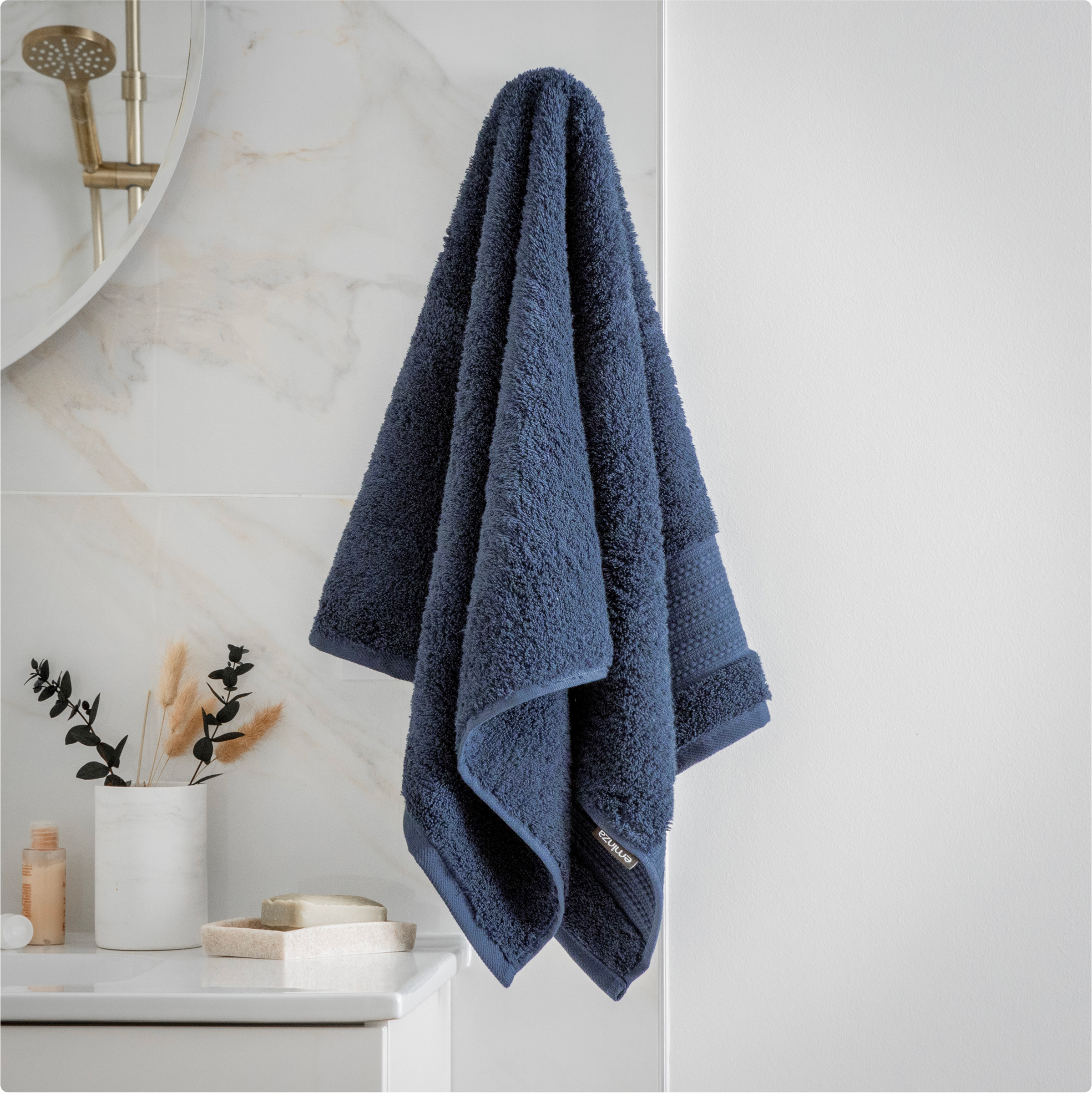 Asciugamano cotone bio (50 x 90 cm) Garance Blu notte 1