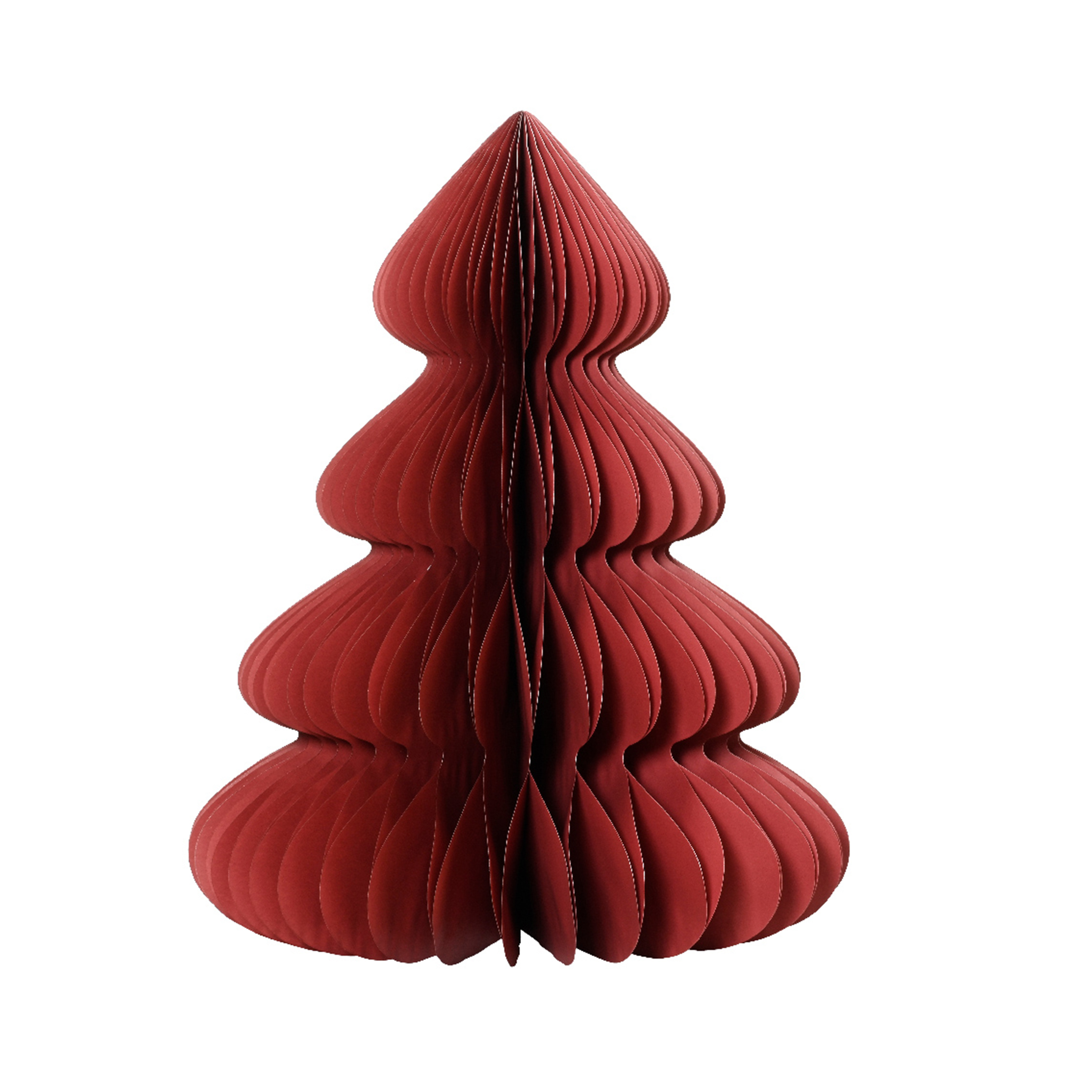 Albero di Natale in carta da posizionare (H60 cm) Chiusura Magnetica Rossa