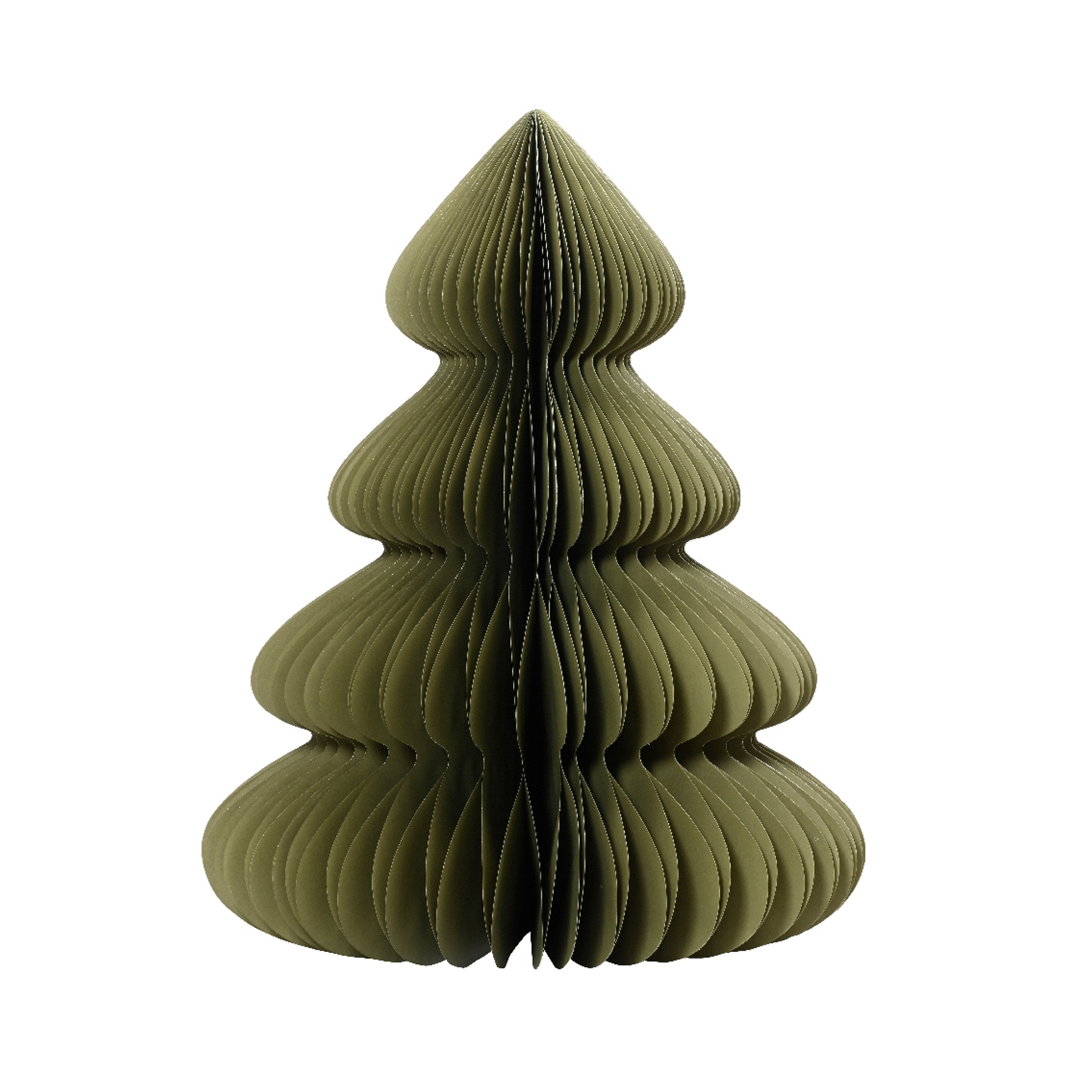 Albero di Natale in carta da posizionare (H60 cm) Chiusura Magnetica Verde