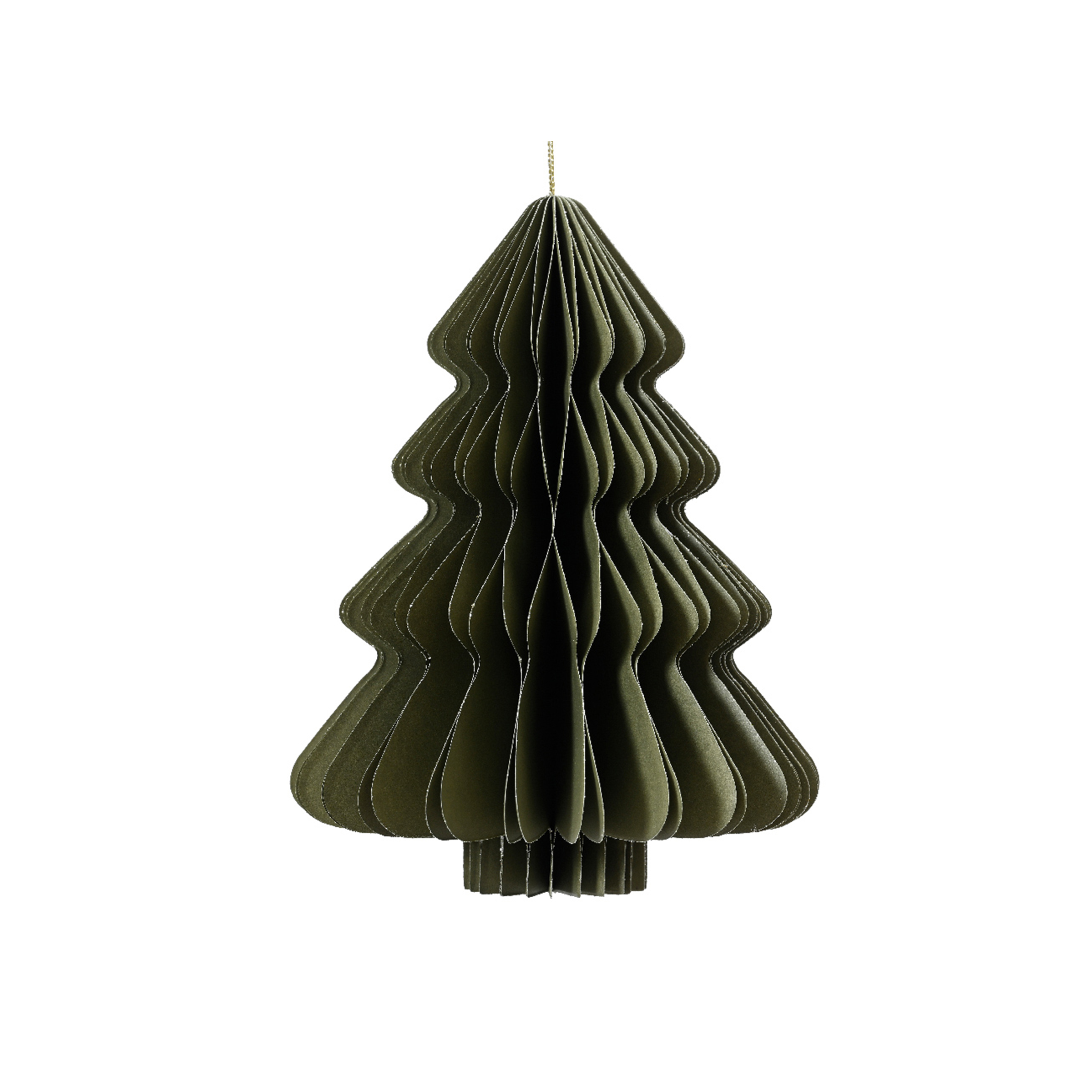 Albero di Natale di carta da appendere (H15 cm) Chiusura Magnetica Verde