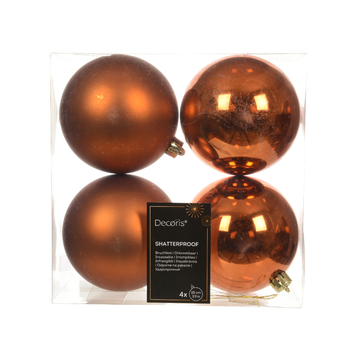 Set di 4 palline di Natale (D100 mm) Alpine Zucca