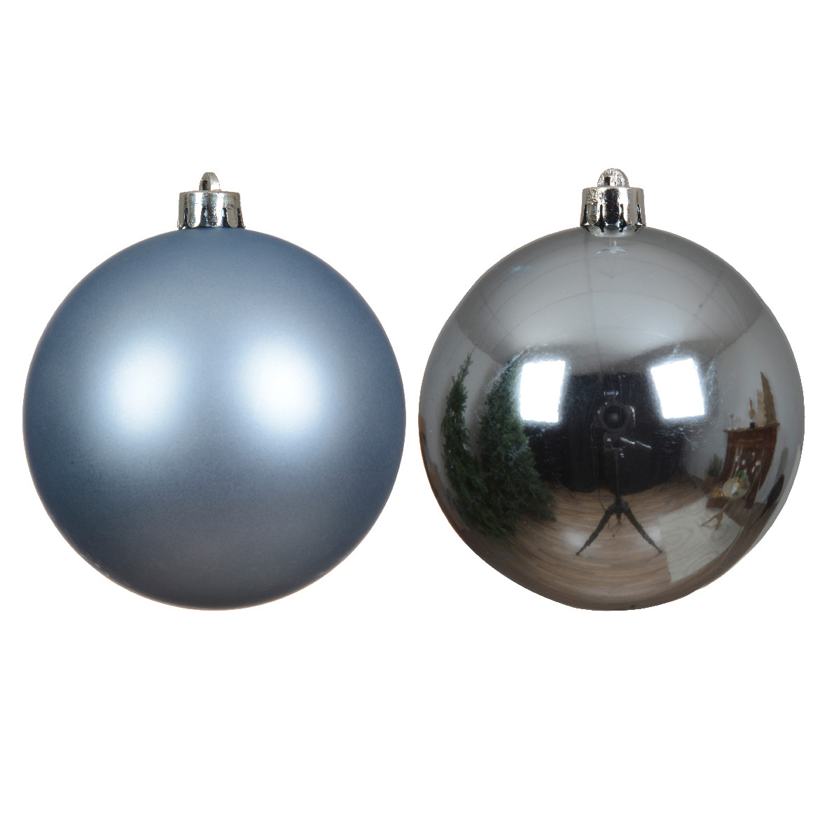 Set di 4 palline di Natale (D100 mm) Alpine Blu ghiaccio