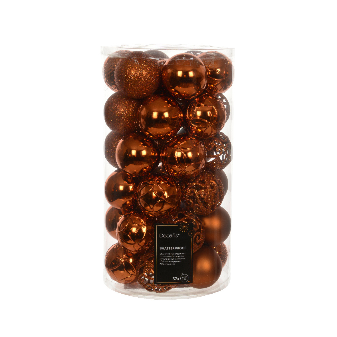 Set di 37 palline di Natale (D60 mm) Mix Alpine Zucca