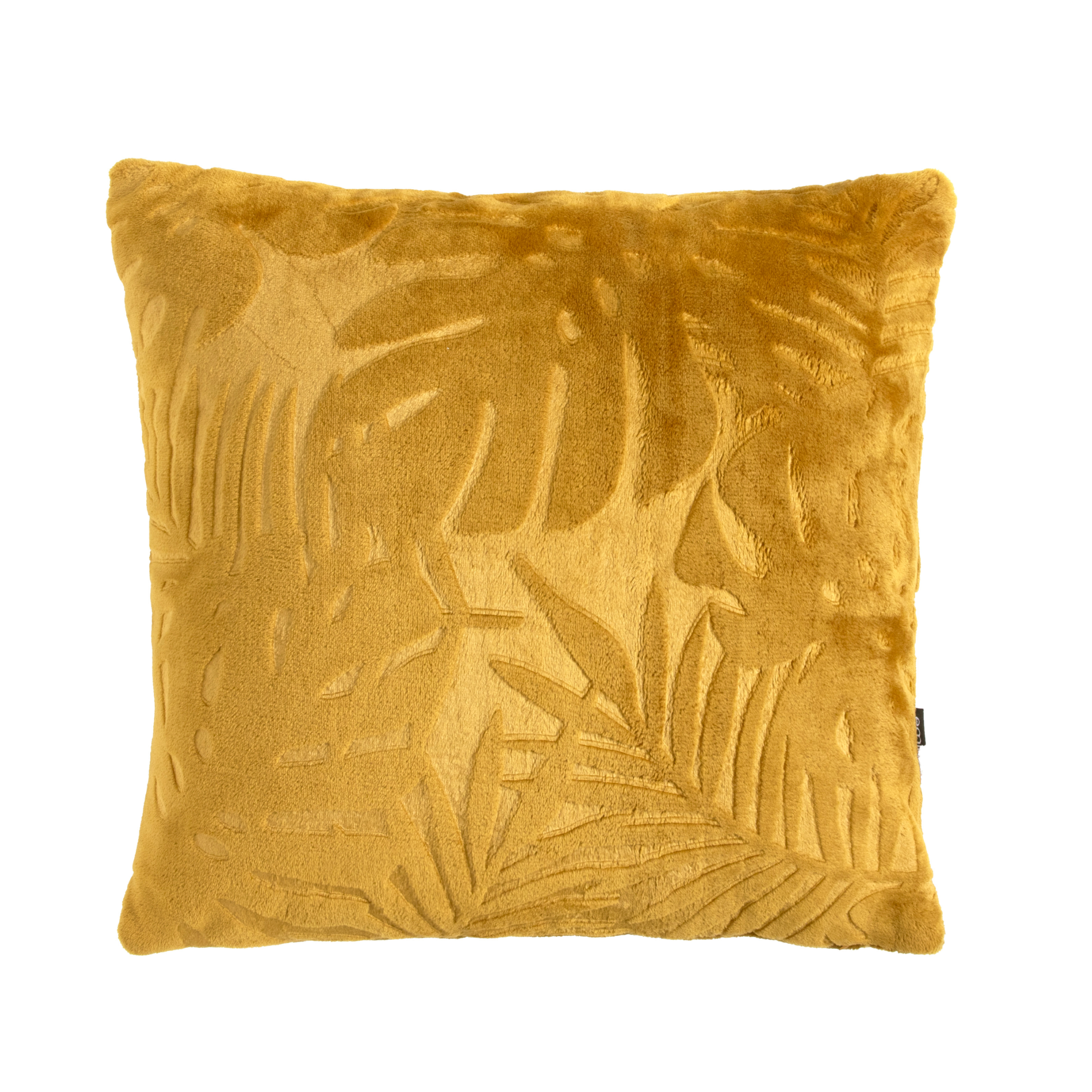 Cuscino quadrato in flanella (45 x 45 cm) Flore Giallo senape