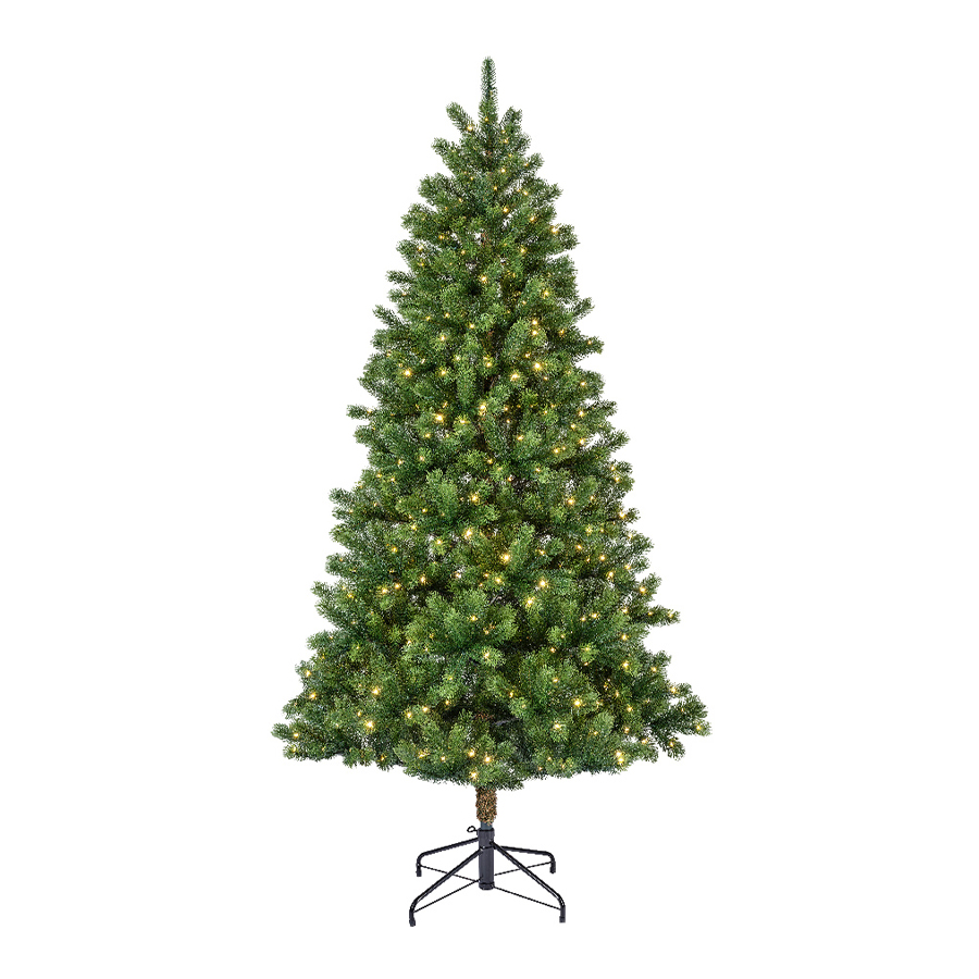 Albero di Natale artificiale luminoso esterno 500 LED H210 cm Ottawa Luxe Verde abete