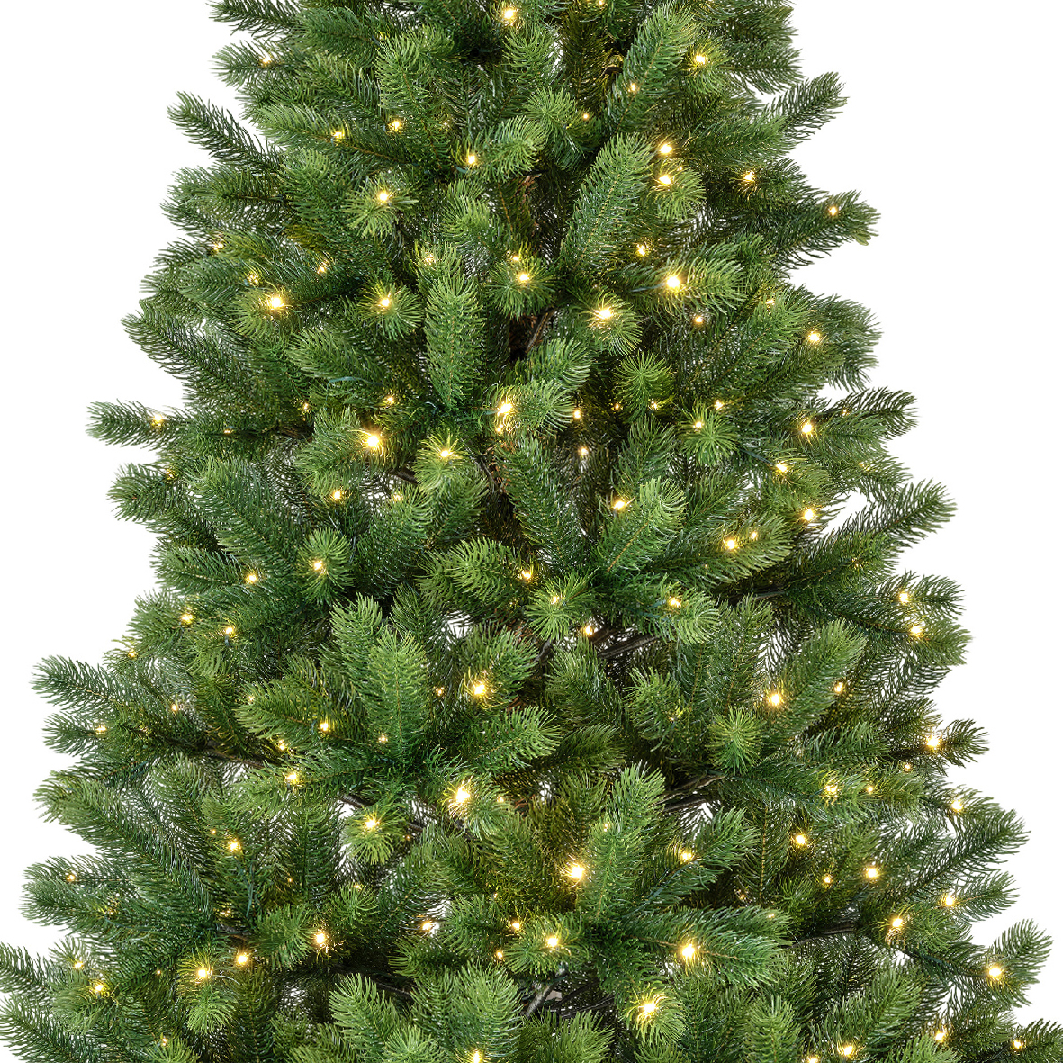 Albero di Natale artificiale luminoso esterno 500 LED H210 cm Ottawa Luxe Verde abete