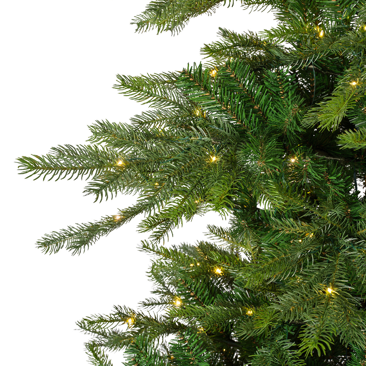 Albero di Natale artificiale luminoso esterno 550 LED H210 cm Glorioso Verde abete