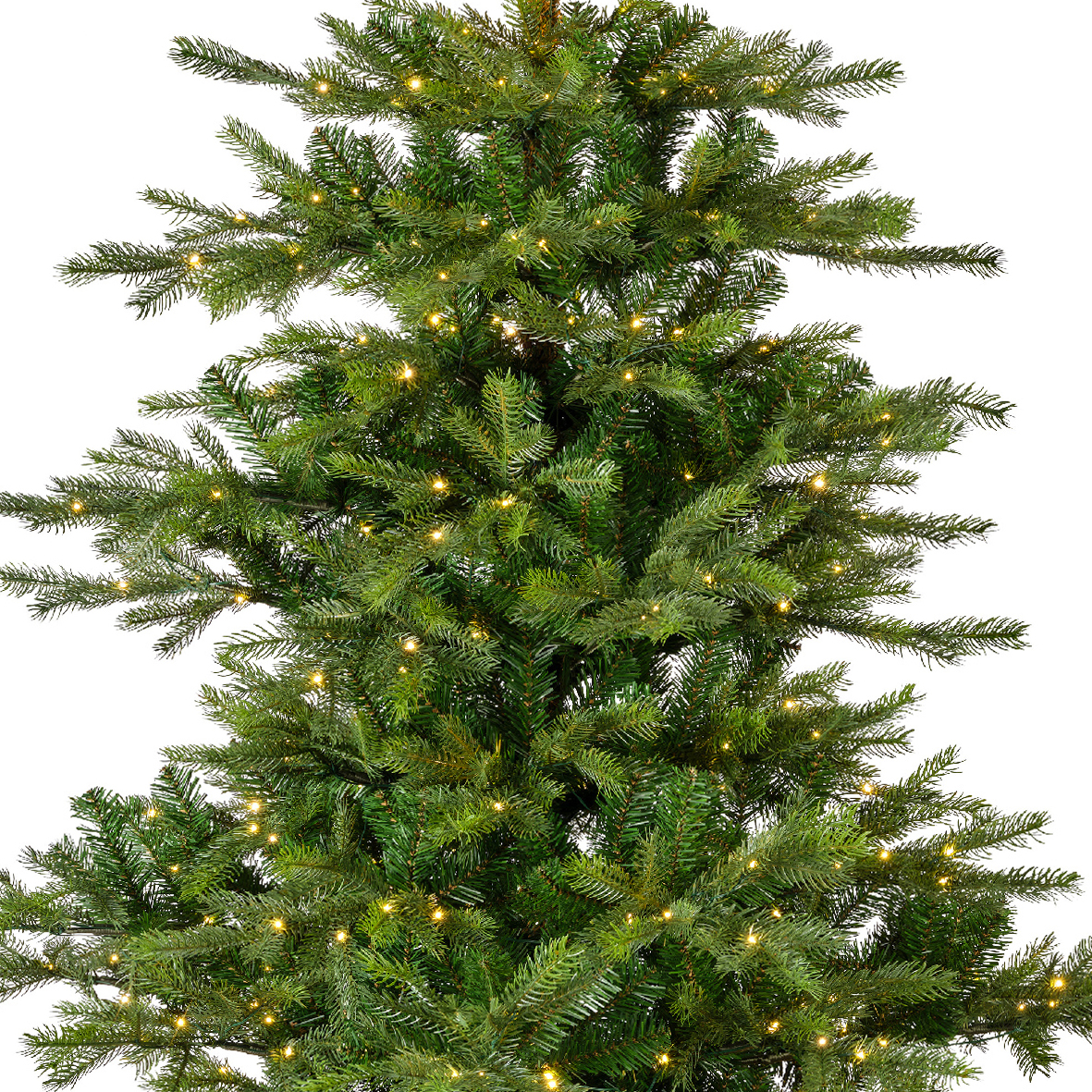 Albero di Natale artificiale luminoso esterno 550 LED H210 cm Glorioso Verde abete