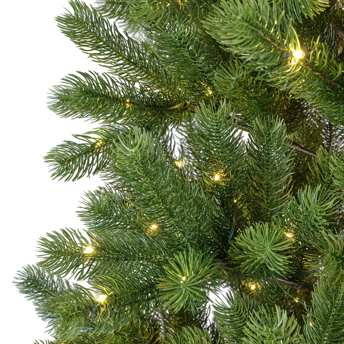 Albero di Natale artificiale luminoso esterno 700 LED H240 cm Ottawa Luxe Verde abete