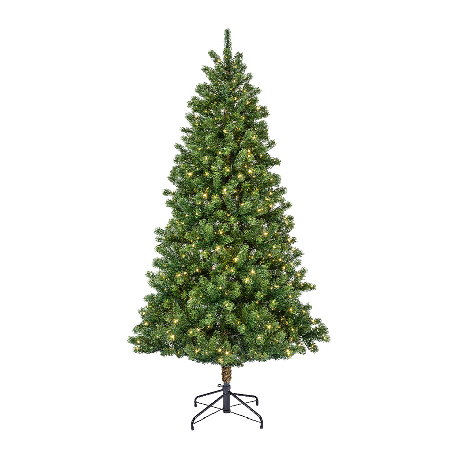 Albero di Natale artificiale luminoso esterno 350 LED H180 cm Ottawa Luxe Verde abete