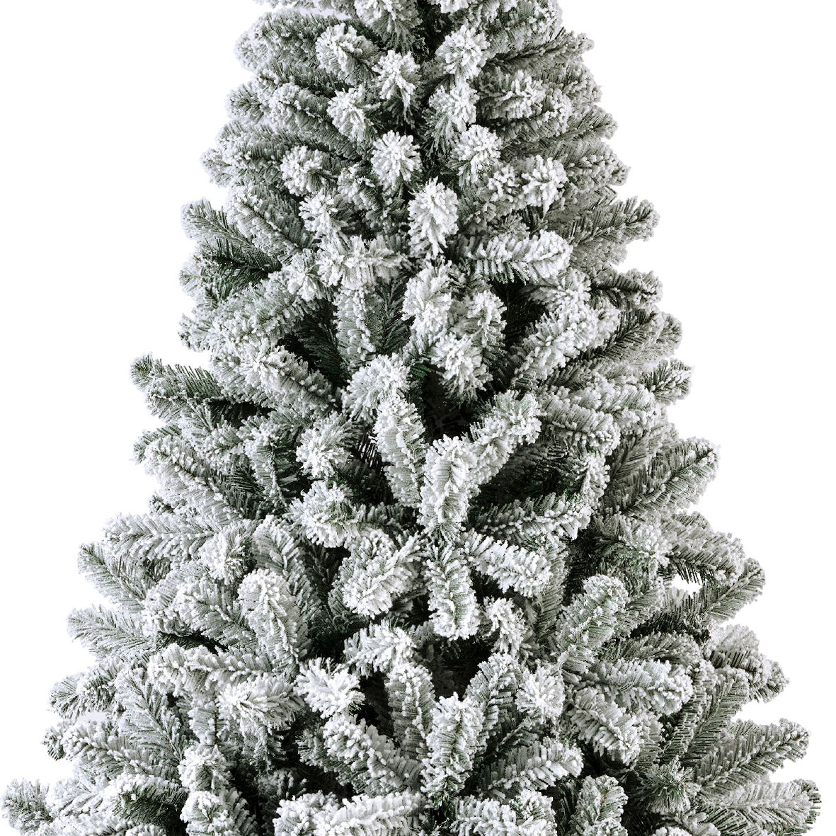 Albero di Natale artificiale luminoso 320 LED H210 cm King Verde innevato