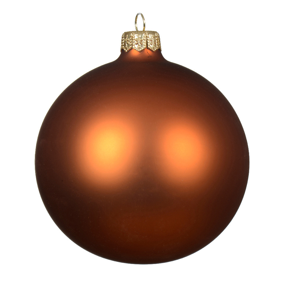 Set di 4 palline di Natale in vetro (D100 mm) Artico opaco Zucca