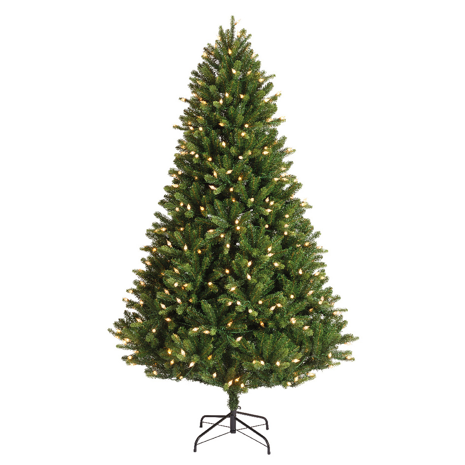 Albero di Natale artificiale luminoso 400 LED H210 cm Barrow Verde abete