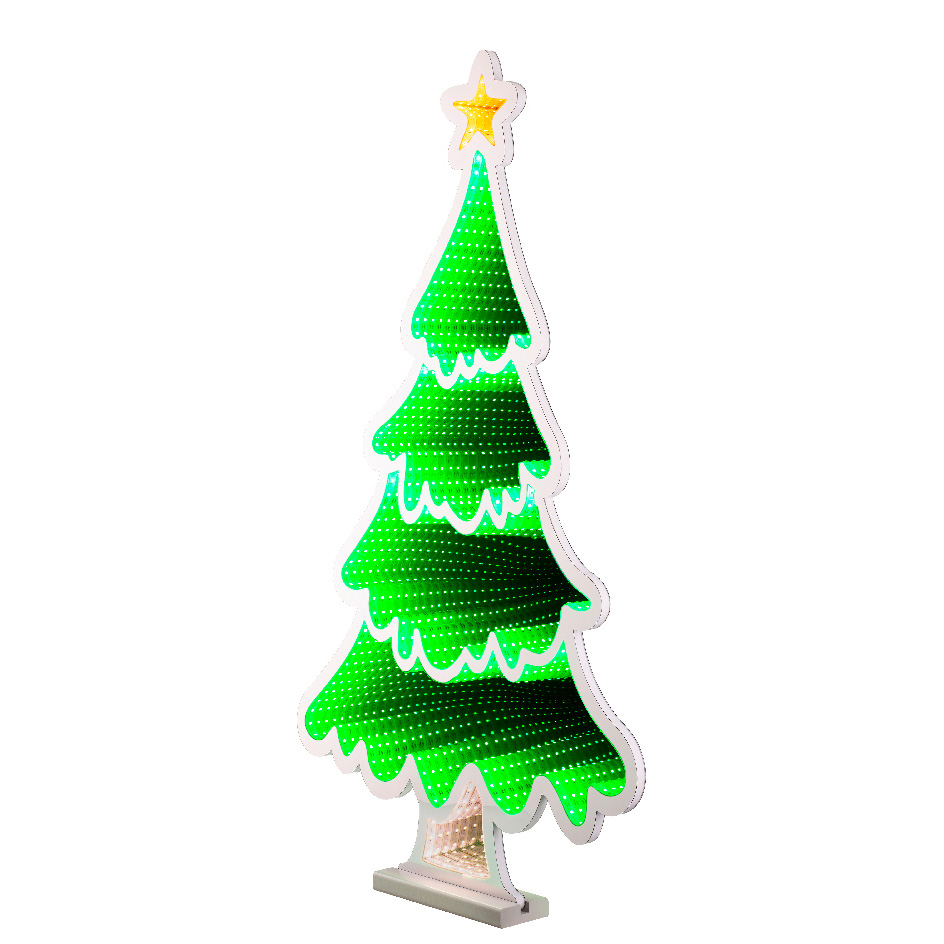 Albero di Natale luminoso 321 LED (H60 cm) Infinity Bianco freddo/multicolore