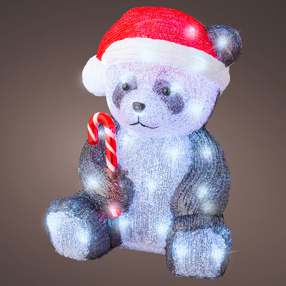 Panda luminoso 50 LED (H36 cm) Charlie Bianco freddo