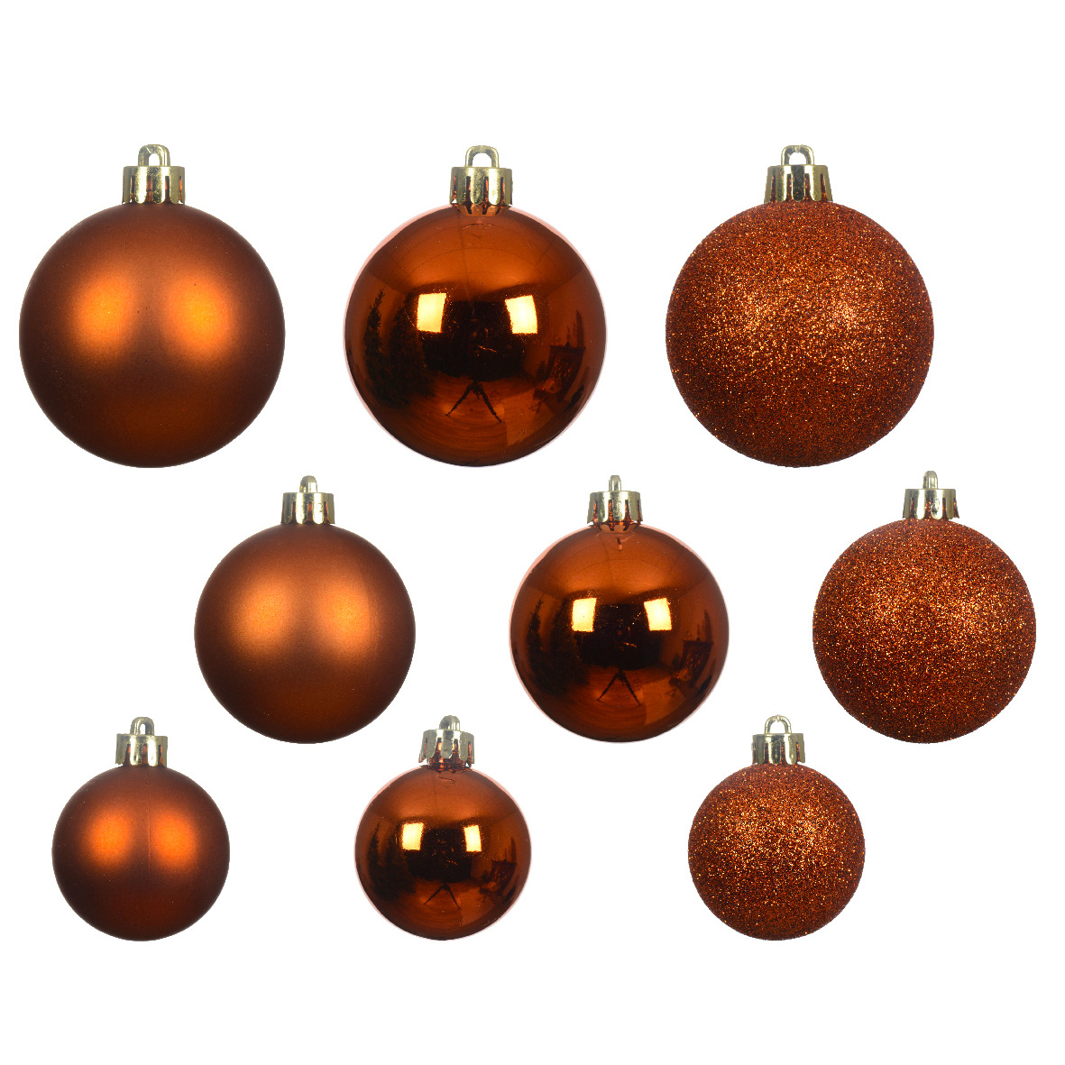 Set di 30 palline di Natale assortite Alpine Zucca