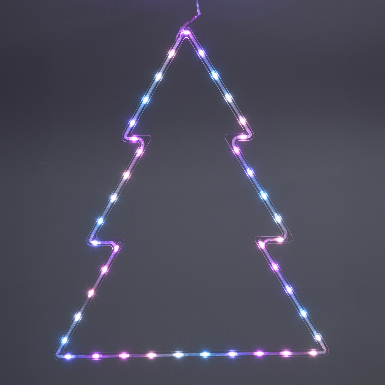 Albero di Natale neon luminoso 41 LED H60 cm Multicolore