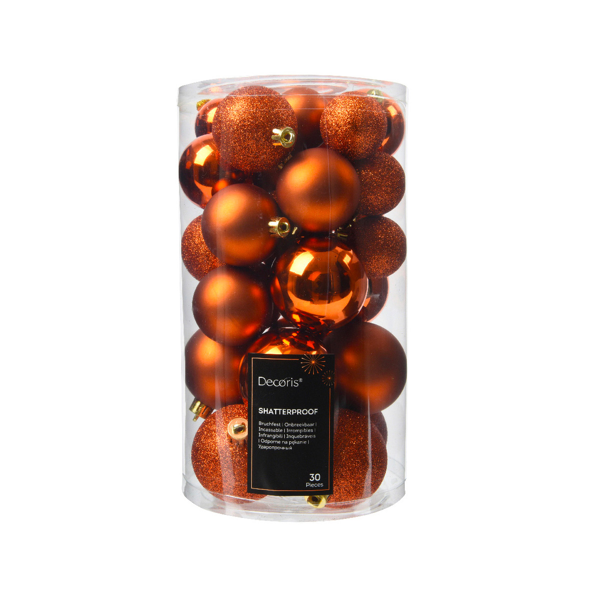 Set di 30 palline di Natale assortite Alpine Zucca