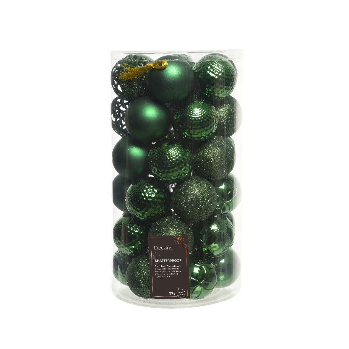 Confezione di 37 palline di Natale (D60 mm) Alpine Mix Verde abete 1