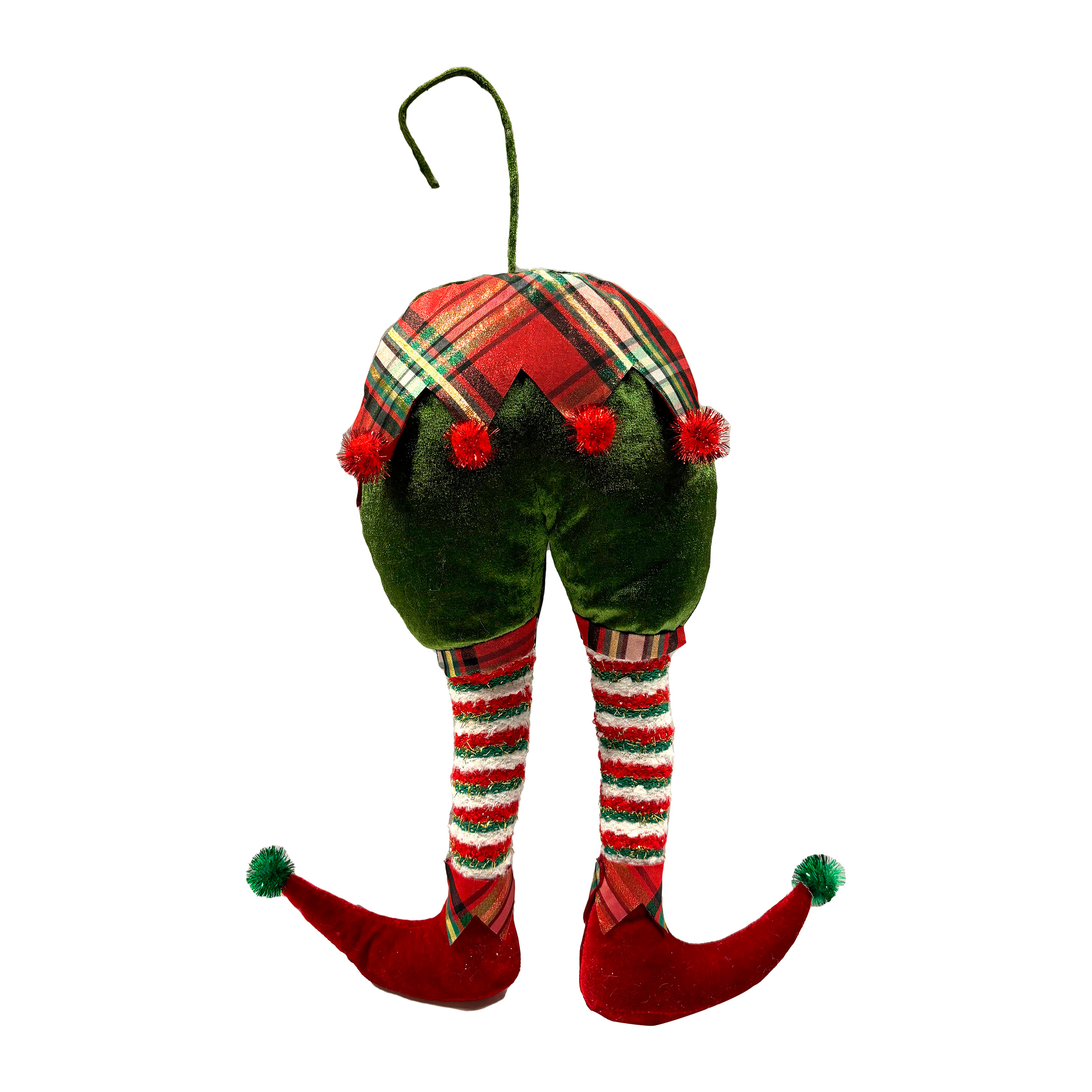 Decorazione da appendere di Natale in tessuto (H30 cm) Gambe di Folletto buffone