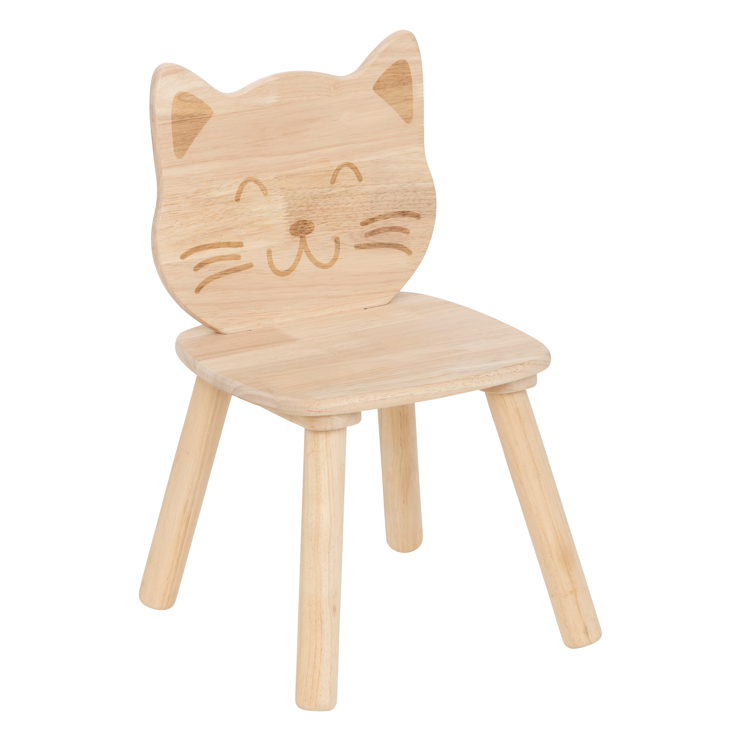 Sedia in legno per bambini (H50 cm) Gattino Pia Beige