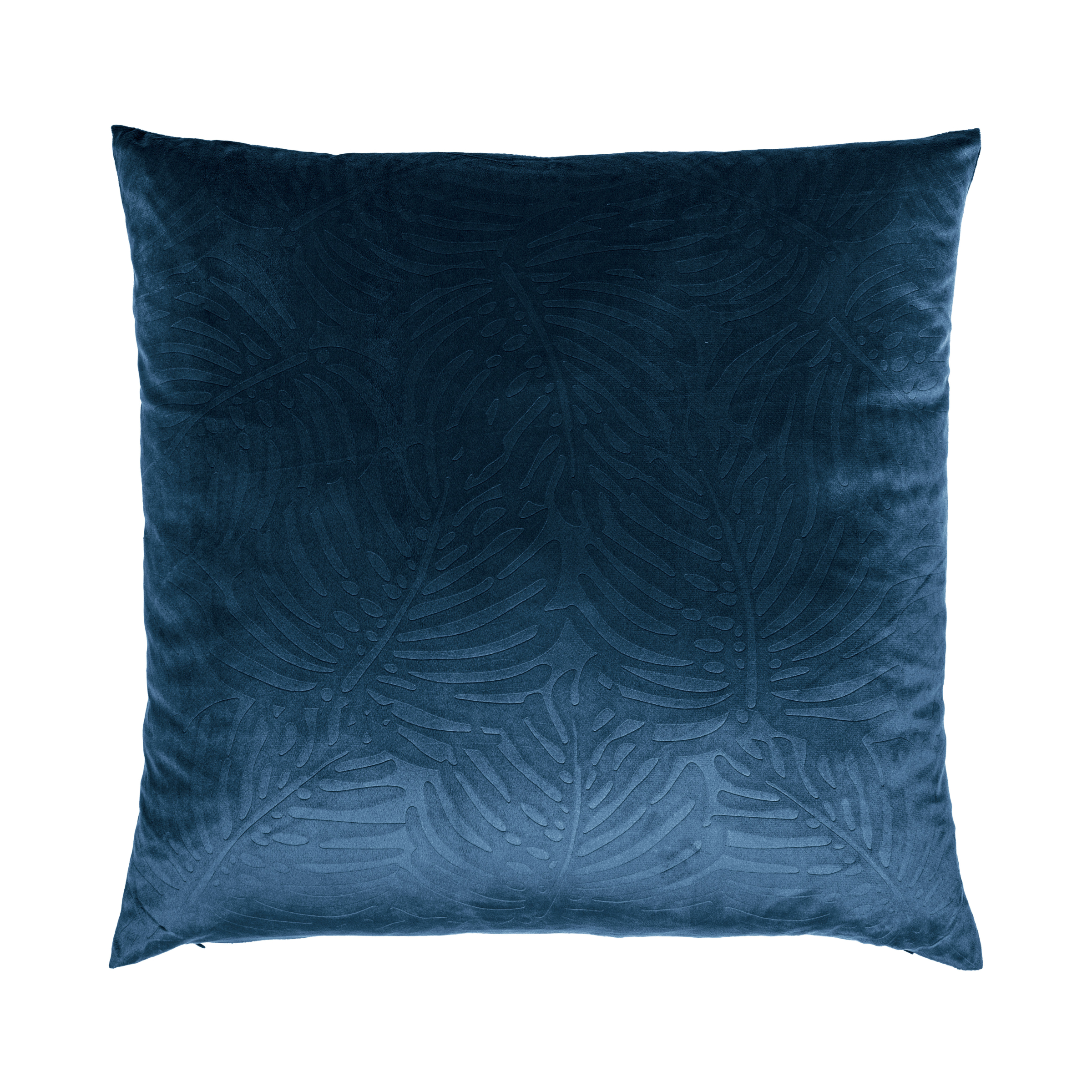 Cuscino quadrato velluto (60 x 60 cm) Fern Blu navy