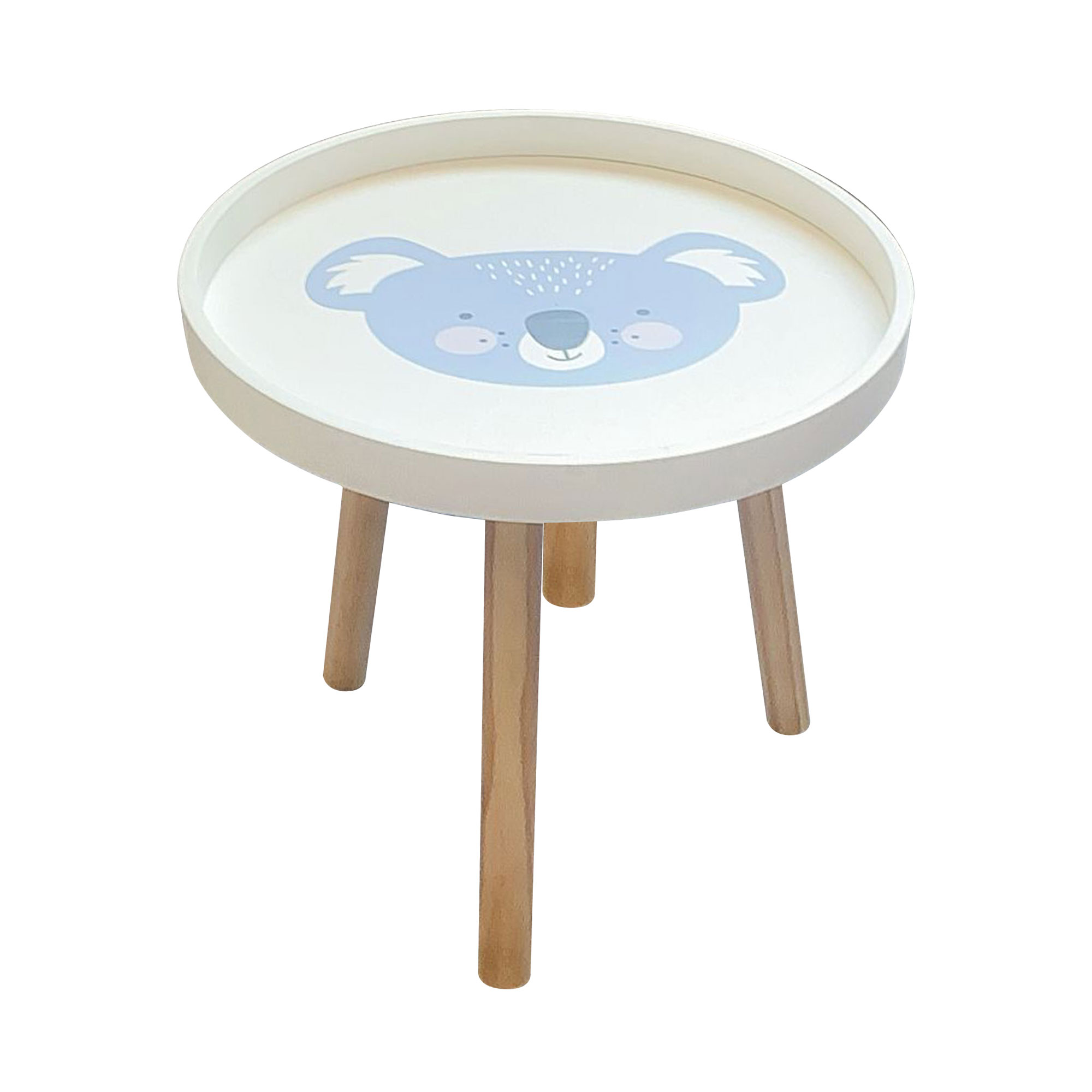 Tavolino bambini legno (D30 cm)  Koala Blu