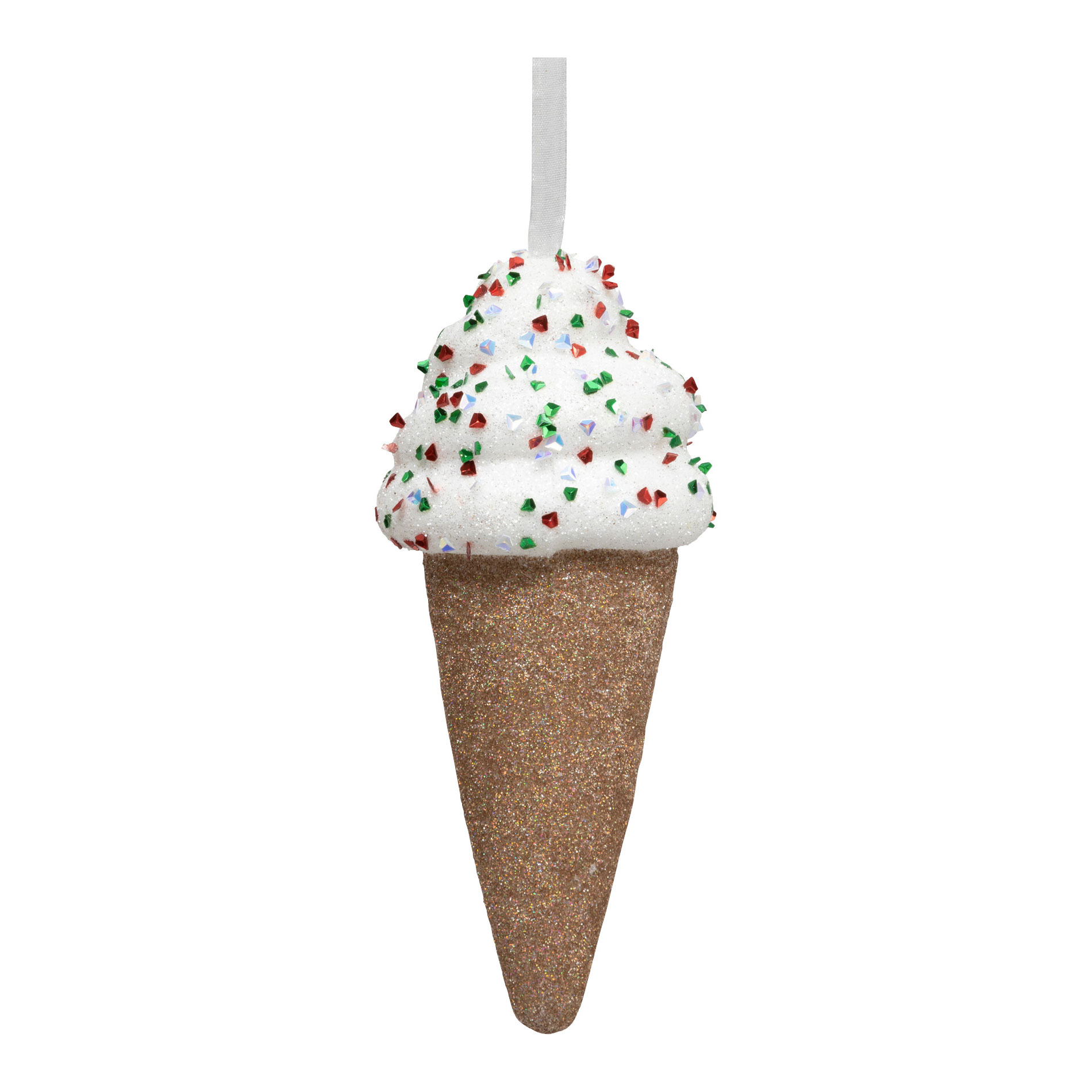 Cono di gelato da appendere (H15 cm) Golosità glitterata