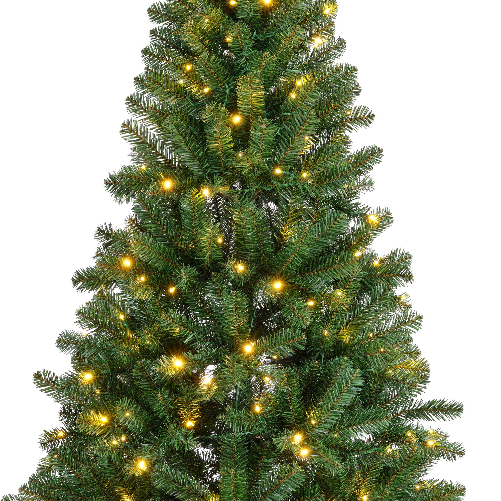 Albero di Natale artificiale luminoso 200 LED H150 cm King Verde abete