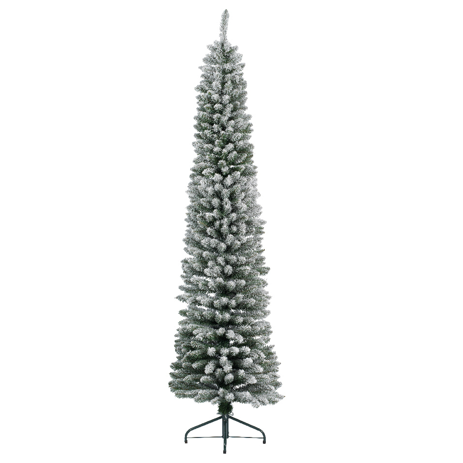 Albero di Natale artificiale Narrow Alt. 300 cm Verde innevato 2